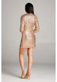 Mid Sleeve Sequin Tulip Hem Dress